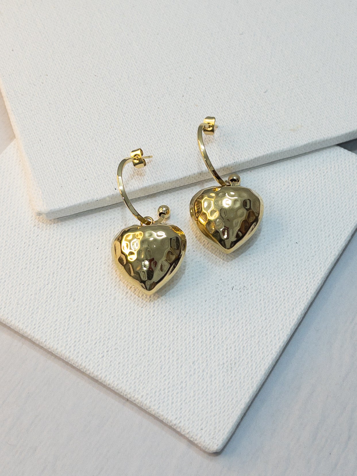 Hoop with Heart Earrings