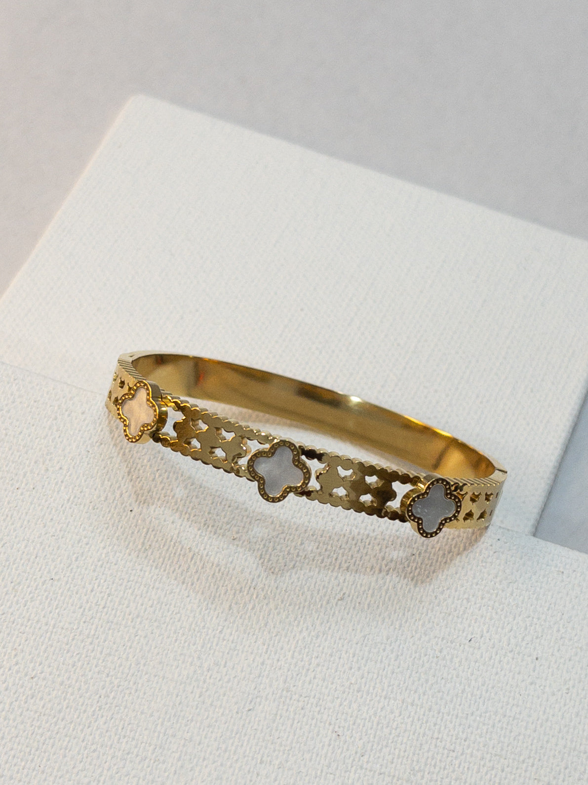 White Camelia Bracelet