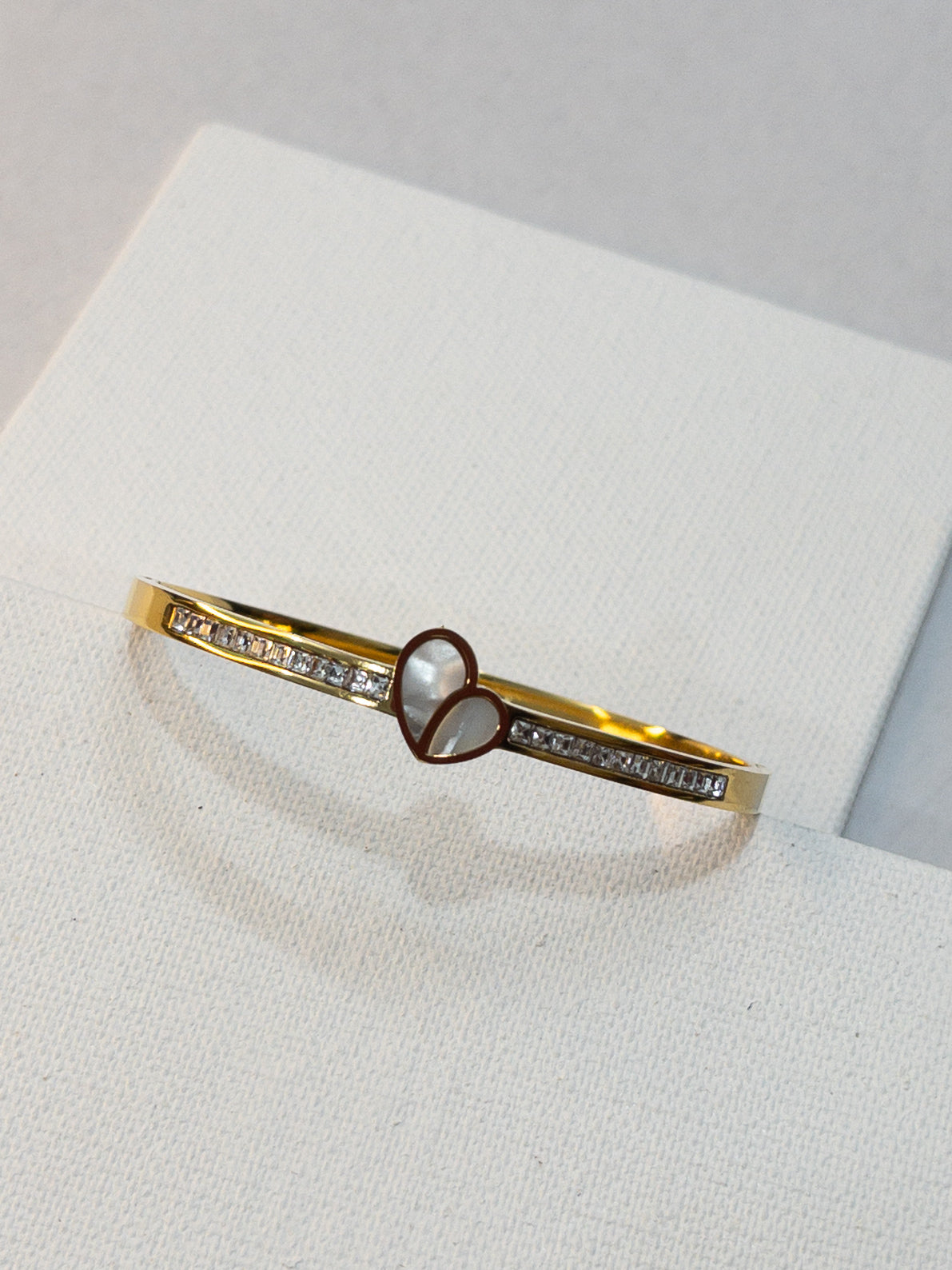 Heart White Crystal zircon diamond Bracelet