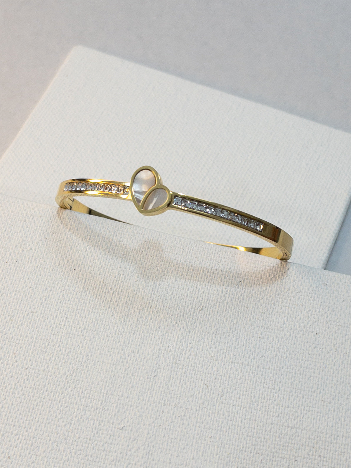 Heart White Crystal zircon diamond Bracelet