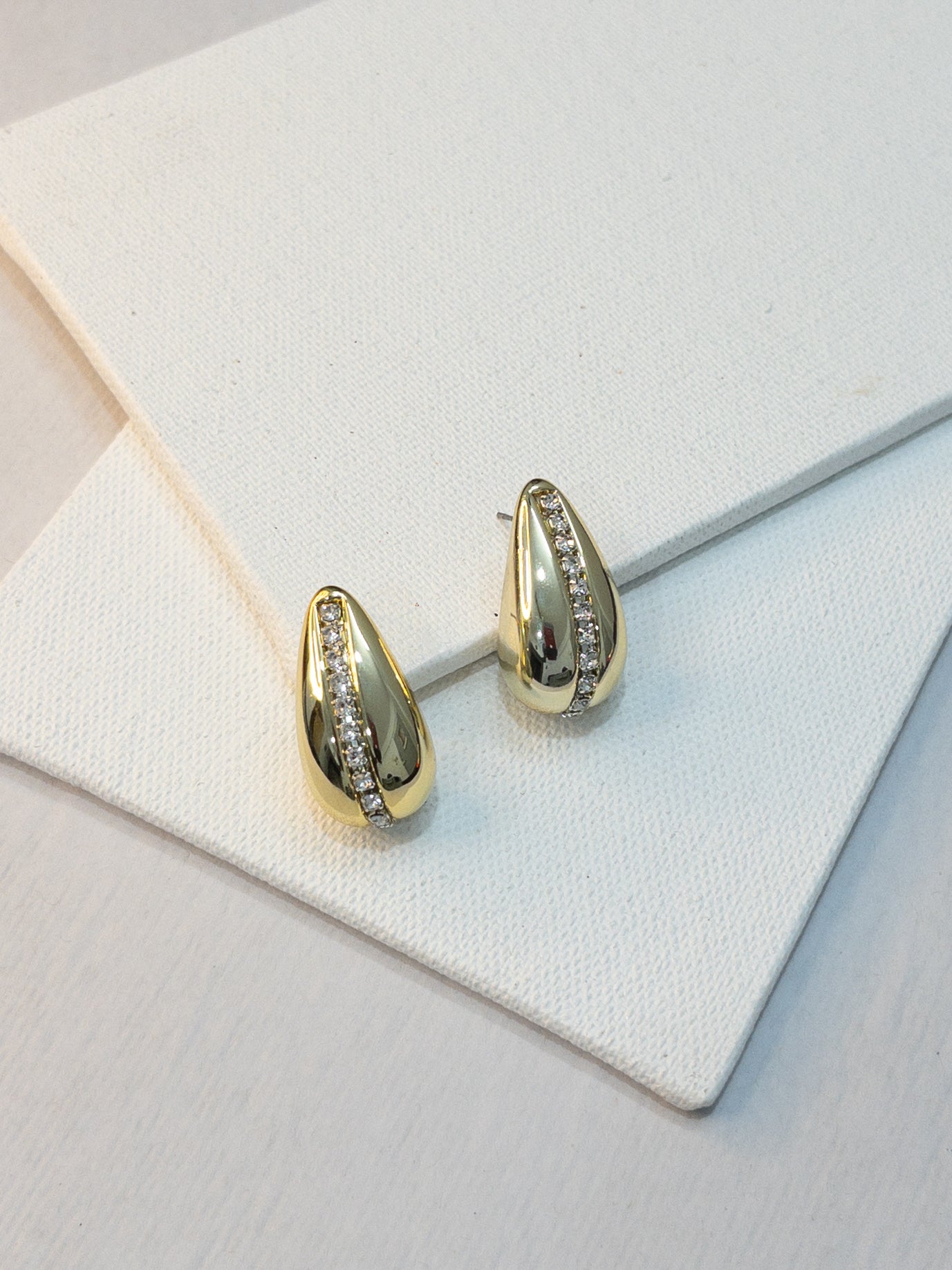Diamond Tear Drop Earrings