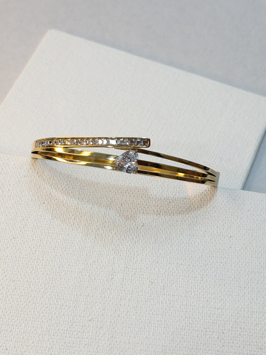 Luxury Heart Zircon Diamond Bracelet