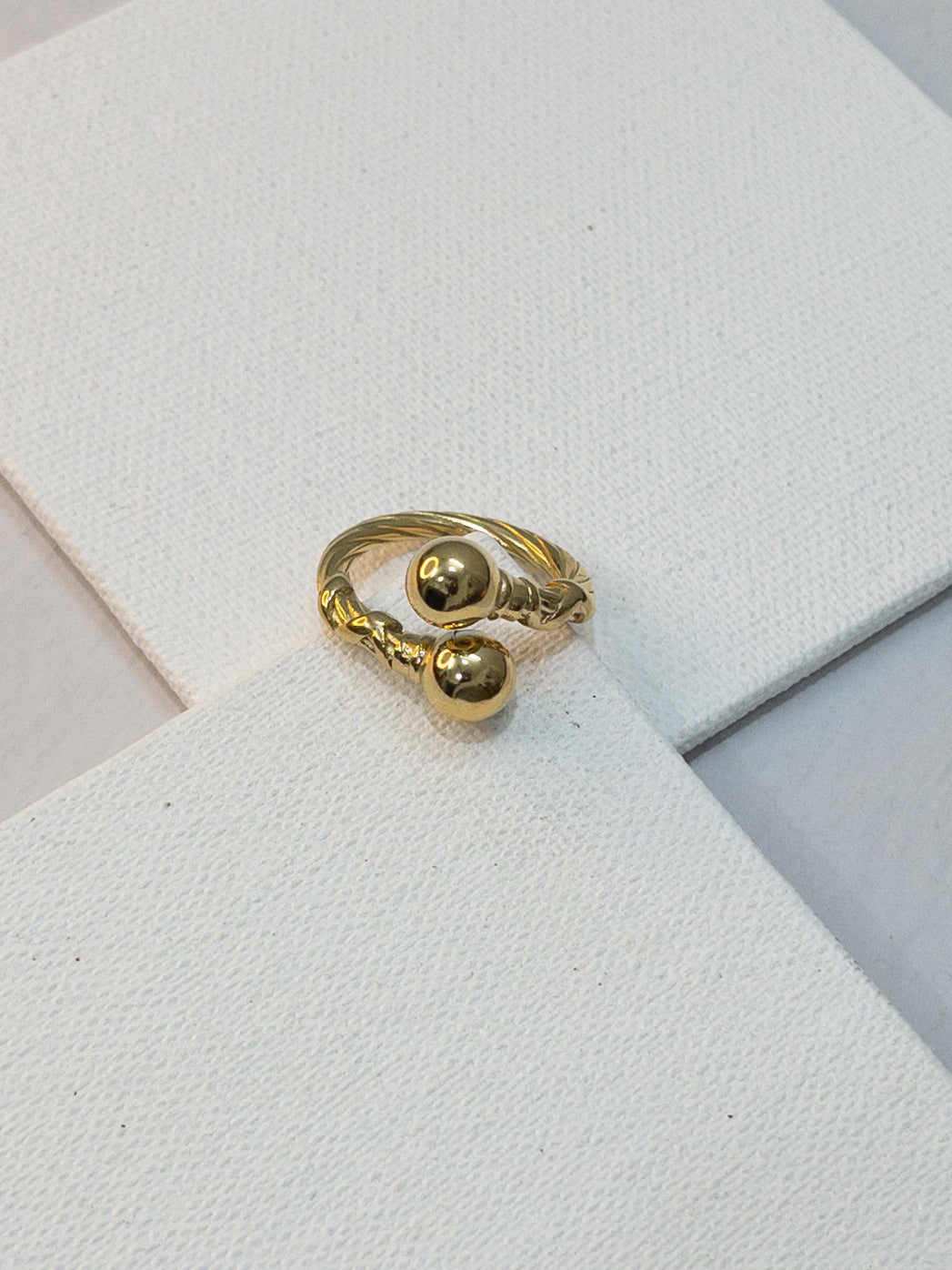 Adjustable Chunky Balls Ring