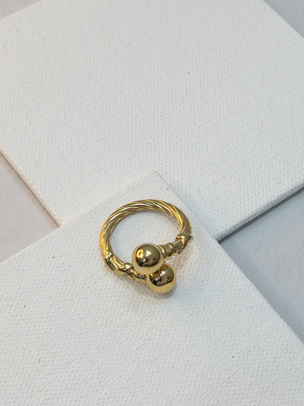 Adjustable Chunky Balls Ring