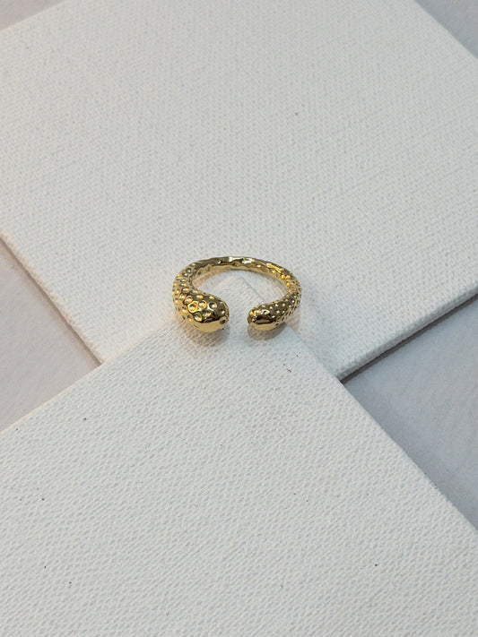 Hammered adjustable Ring