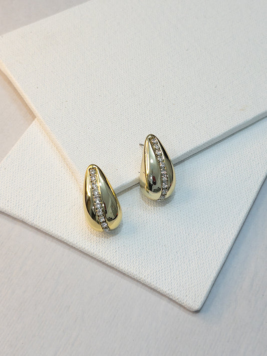 Diamond Tear Drop Earrings