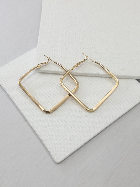 All day Square Hoop Earrings