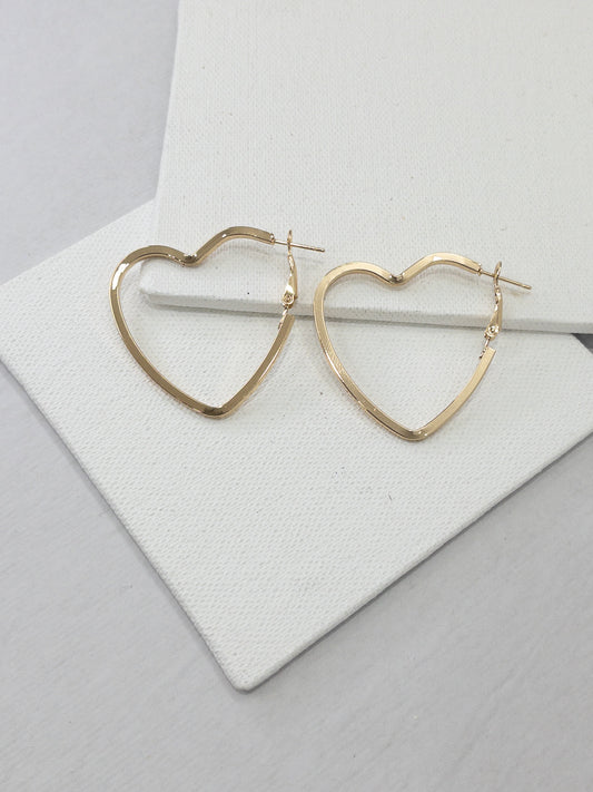 All day Heart hoop Earrings